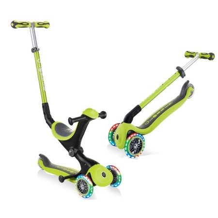 Globber paspirtukas Go UP DELUXE Lights Lime Green