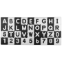 Didelė dėlionė - kilimėlis su raidėmis ir skaičiais Black-White