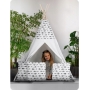 Palapinė Tipi Boom su LED lempute, vėliavėlėmis + 3 pagalvėlės