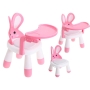 Kėdutė su staliuku Bunny Pink