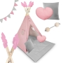 Tipi palapinė su prailgintu kilimėliu Pink Heart