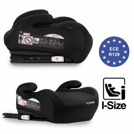 Autokėdutė - paaukštinimas su IsoFix Ovan Black I-Size